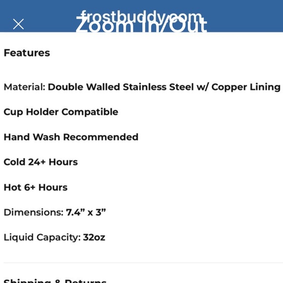 FrostBuddy To-Go-Buddy Universal Cup Insulator-32oz~Stainless Steel Tumbler~NEW - Picture 13 of 16